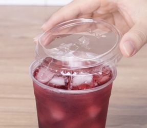 Strawless Sipper Lids w/ Flip Top (98mm) – Fits 12-24oz Cups – Sleeve of 50