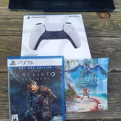 BRAND NEW IN BOX 🎮 PS5 CONTROLLER AND NEW GAMES $120 FINAL PRICE SEE 👀 ALL PICTURES 