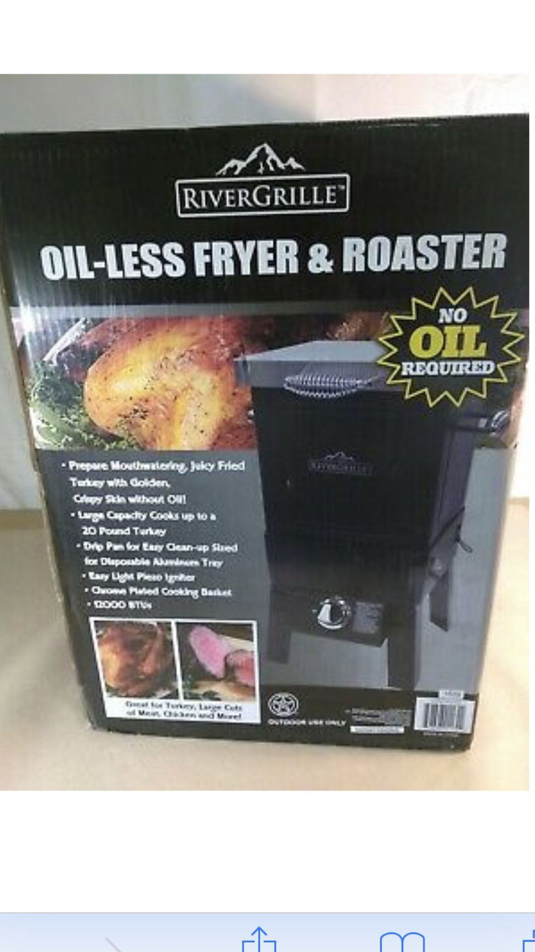 Rivergrille oil-less fryer BRAND NEW