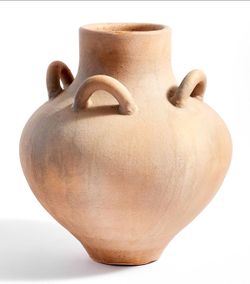 Terracotta Clay Pot with Handles vase