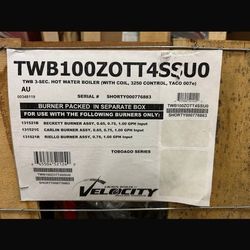 CROWN BOILER CO. Hot Water Boiler Assembly with Tankless Coil: 106,000 BtuH