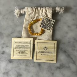 Canyon leaf Baltic Amber baby bracelet