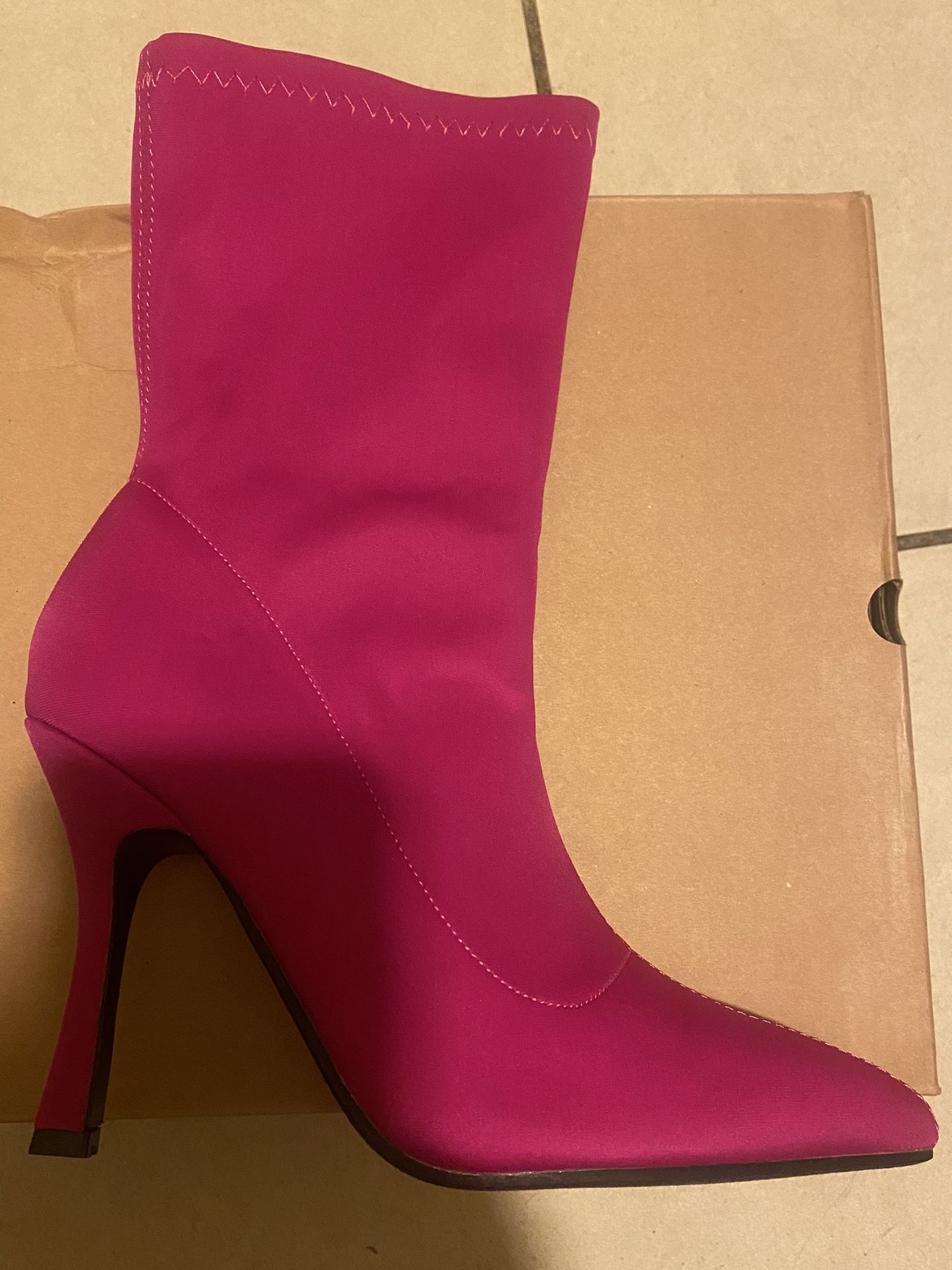 Pink Heeled Boots