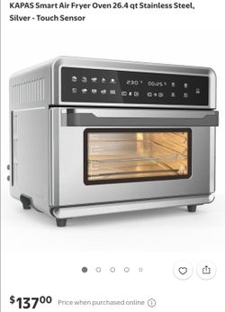 KAPAS Smart Air Fryer Oven 26.4 qt Stainless Steel