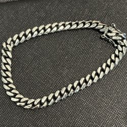925 Cuban link 8inch Bracelet
