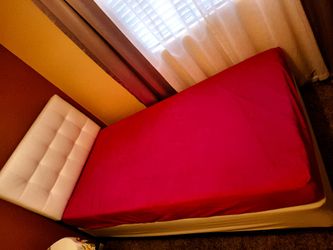 Bed frame, box spring and brand new mattress