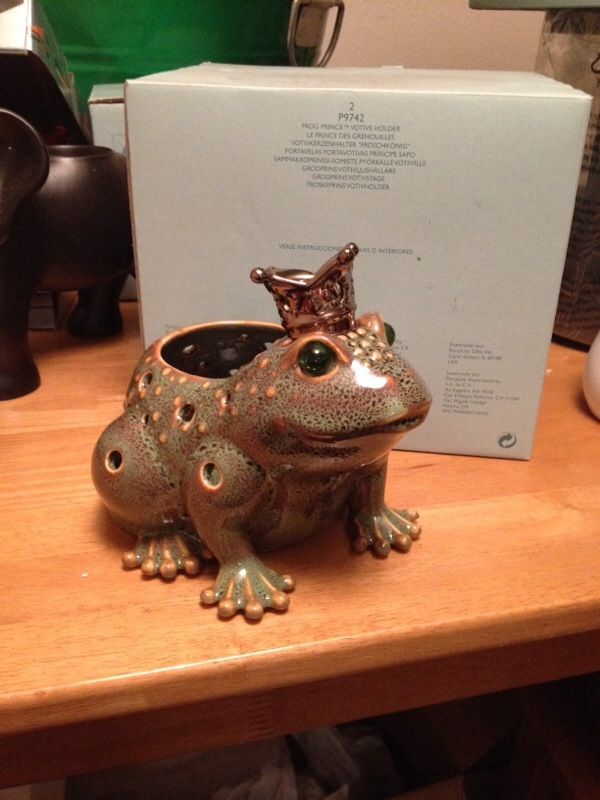 Partylite frog prince votive candle holder new in box