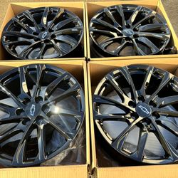  (4) 22" CADILLAC ESCALADE STYLE WHEELS RIMS GLOSS BLACK 4875 B GMC CHEVY TAHOE