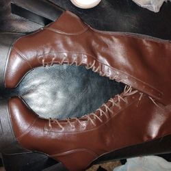 Brown Leather Boots Size 4.5/5