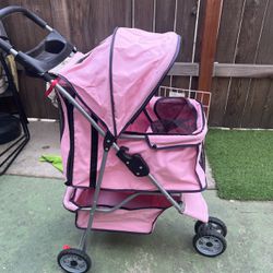 Pink Doggy Stroller