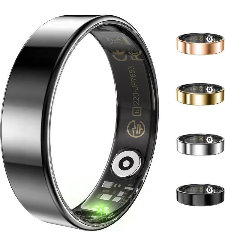 Ultra-thin Sleep & Fitness Tracker, Smart Ring for Women Men, Activity Trackers Fitness Ring with 24/7 Heart Rate Monitor, Step Counter, Calorie Pedom