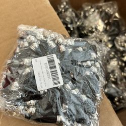 Paxcoo Small Tassels for Jewelry Making, 100pcs Leather Tassel Keychain Charms with Jump Rings