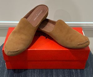Donald Pliner Bobbi3 Camel Sport Suede Mules