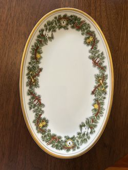Fitz & Floyd St. Nicholas Vintage Japanese Porcelain Oval Dish