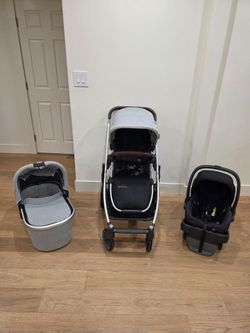 UPPAbaby CRUZ V2 Stroller + Bassinet + MESA v2 Infant Car Seat Travel System