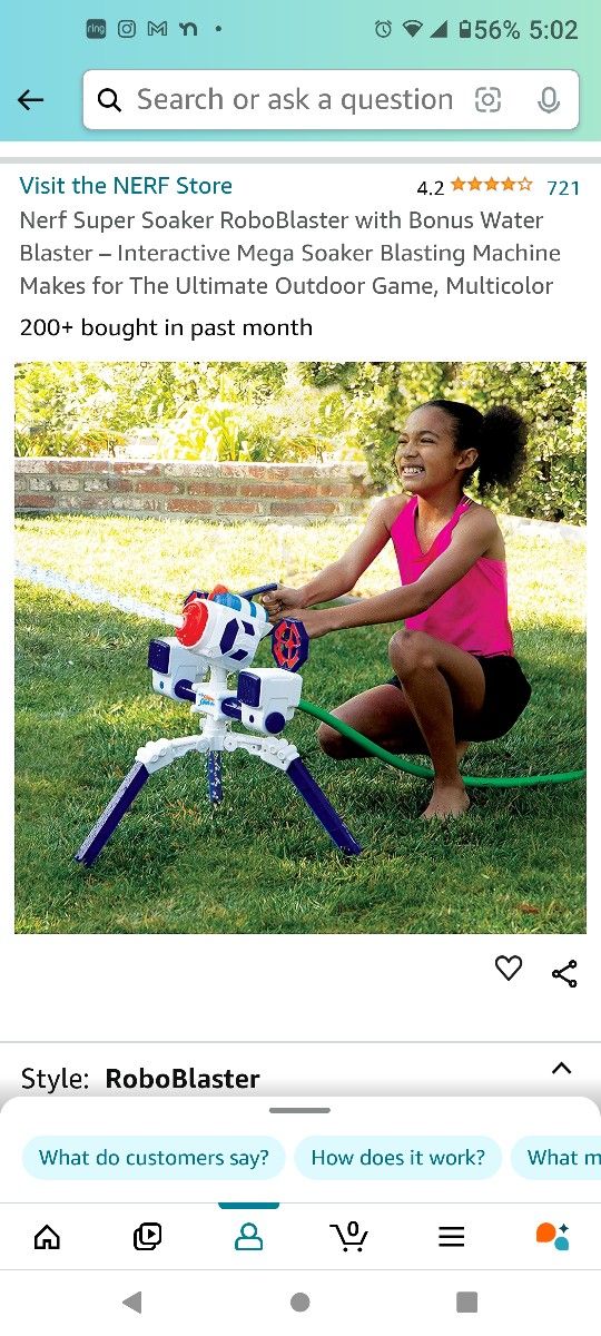 Nerf Water Gun Roboblaster. Super Soaker. Brand New In A Box