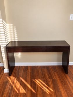 Dark Espresso Wood Console Table