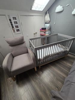 Crib + Dresser + Rocking Chair