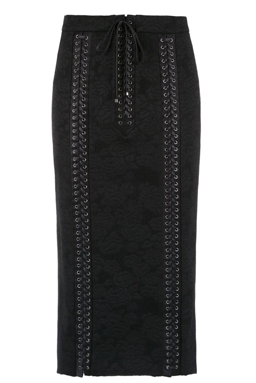 Dolce & Gabbana Corset Style Lace Skirt - Black