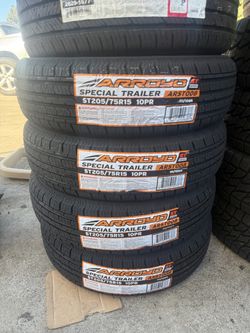 ST 205/75/15 ARROYO C LOAD #4 NEW TIRES INSTALLATION AND BALANCE