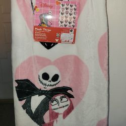 New Disney Valentines Jack and Sally Blanket