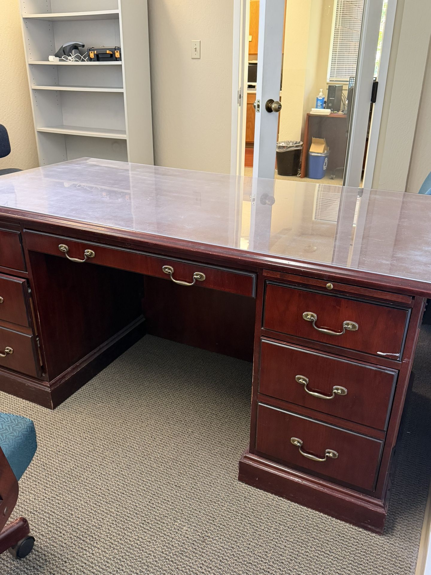 Office Table And Cabinets