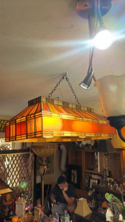 Beautiful lead Glass hanging light