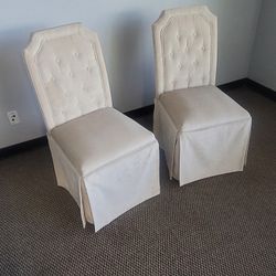 Tufted Upholstered Accent Chairs – Clean & Stylish (Set Of 2)