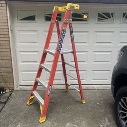 Werner Fiberglass Platform Step Ladder Pro Max