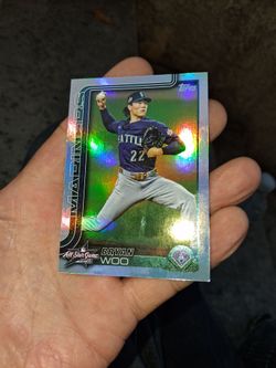 2025 Topps Update Bryan Woo All-Star Game Rainbow Holo Foil #ASG-34 Seattle Mariners - Near Mint Condition