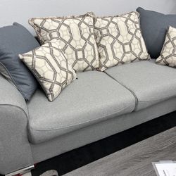 Sofa and Loveseat ,2pcs Gray 