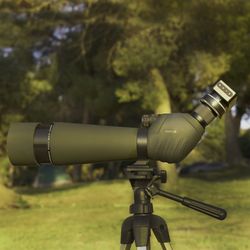 Telescope Monocular Spotting Scope Camera, Spot Shot Shooting Universal with Adjustable Wireless Live 4K HD Video, Smart Scope Camera for Target Shoot