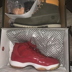 Jordan 11 Gym Red & Timberland Boots Bundle 