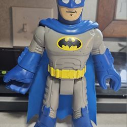 Fisher-Price Imaginext DC Super Friends Batman XL - Blue, extra-large figure with fabric cape for preschool kids ages 3-8 years

