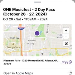(2) One Musicfest 2 days passes (General Admission)