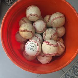 Bucket Of 50 Baseballs