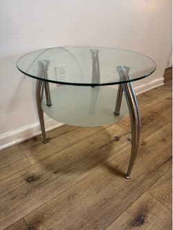 Glass side table