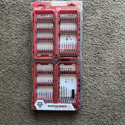 Milwaukee 120 Pcs Shockwave Steel Impact And Drill Bit and Screw  (Brand New)