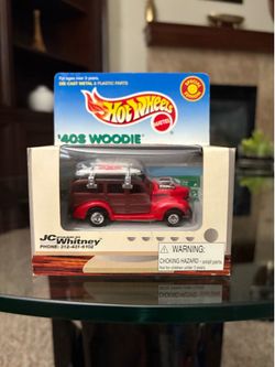 Vintage 1999 Hot Wheels JC Whitney '40s Woodie (Red) - Special Edition Sealed