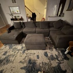 Macys Radley Modular couch  With Chaise 135 Wide 