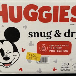 Size 2 Huggies Snug And Dry 100ct Diapers 