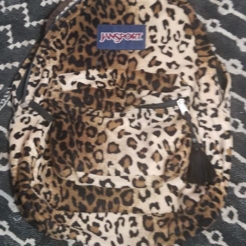 Cheetah print jansport backpack discount