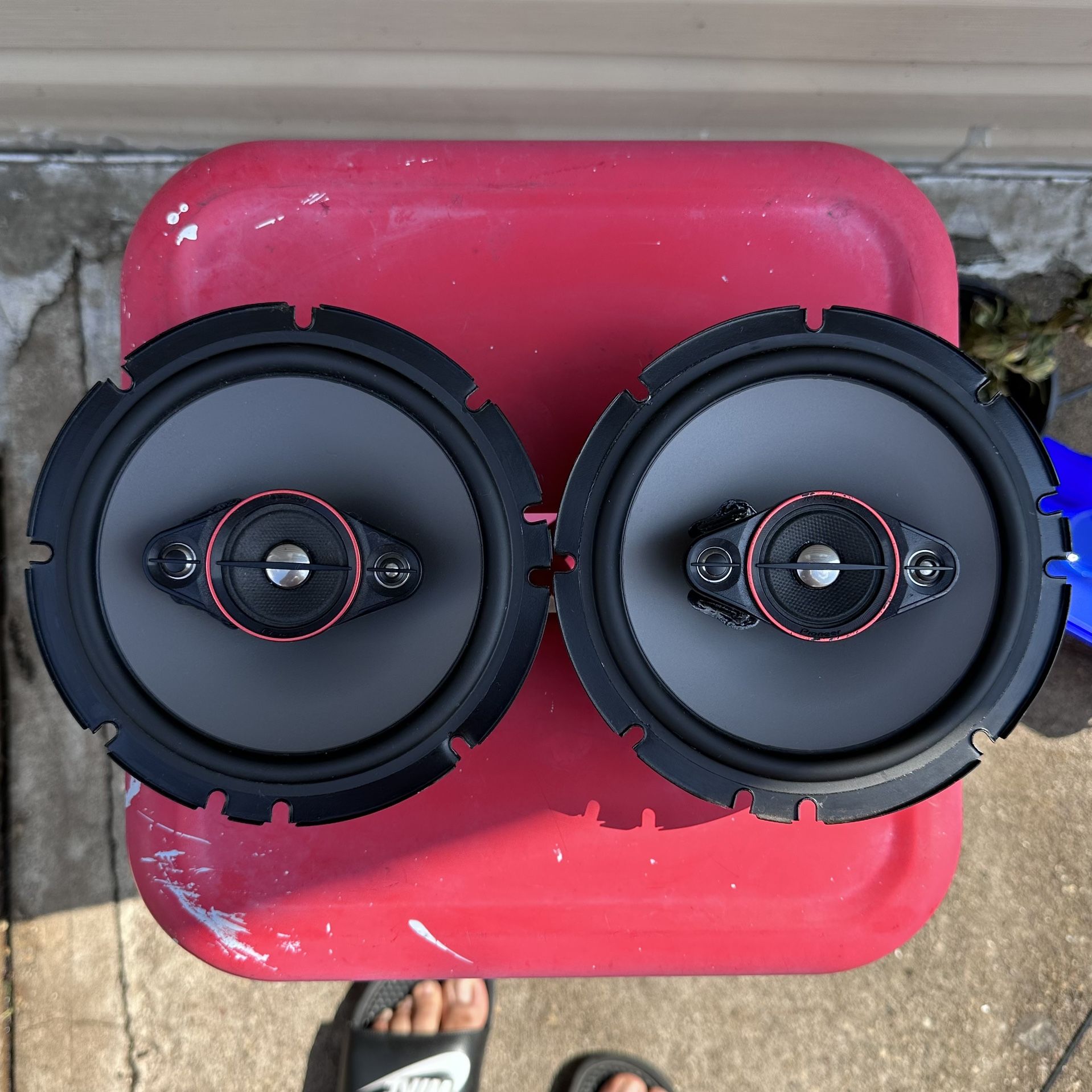 (x2) Pioneer TS-600M (6.5”) 6-1/2" 4-way car speakers