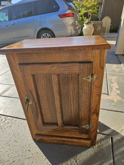VINTAGE OAK CABINET Ice Box look