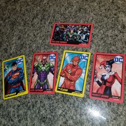 5 DC collectors Hard plastic cards