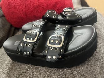 Black Stud Sandals
