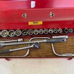 1/2” Sparta Brand Socket Set W/ Steel Box