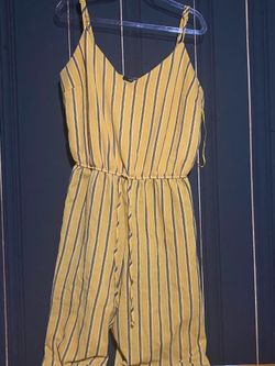 Yellow stripped Romper