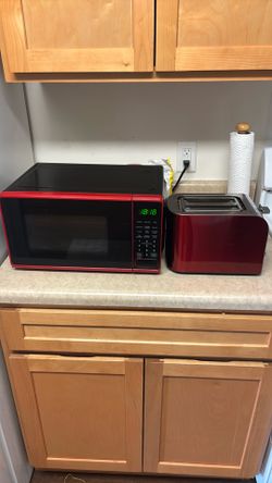 Microwave and toaster
