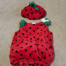 Baby Girl Size 3/6 Months Strawberry Halloween Costume 